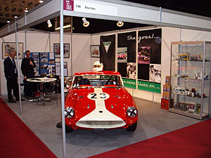 The Elva Cars stand awaits the first visitors